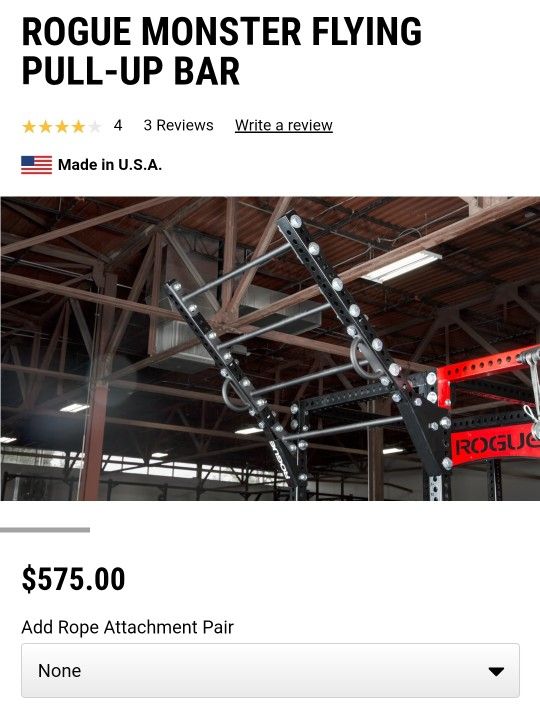 Rogue Monster Flying Pullup bars