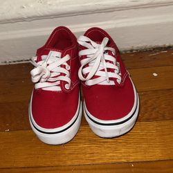 KIDS RED VANS SIZE 12.0 IN KIDS $50.00