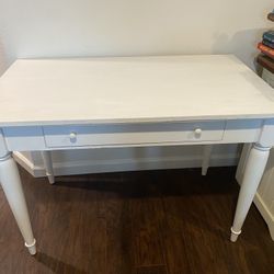 White Desk With Drawer