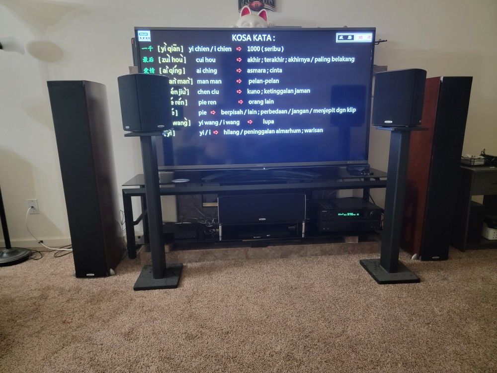 Polk Audio RTI  A9 System And Onkyo Receiver 