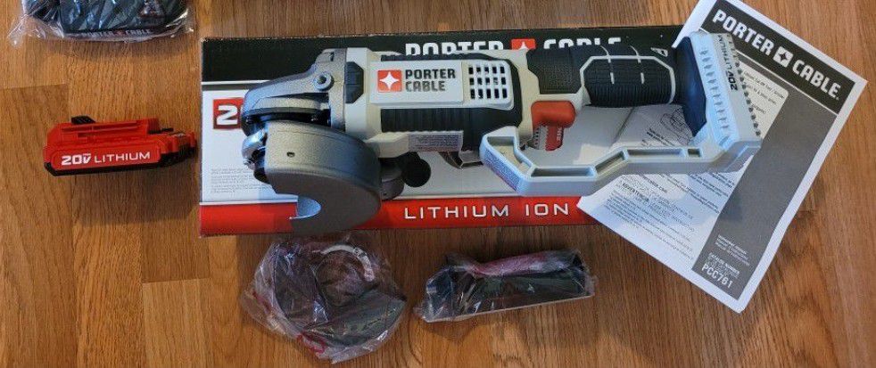 New Porter Cable 20v Cordless Angle Grinder Kit $100 Firm Pickup Only 