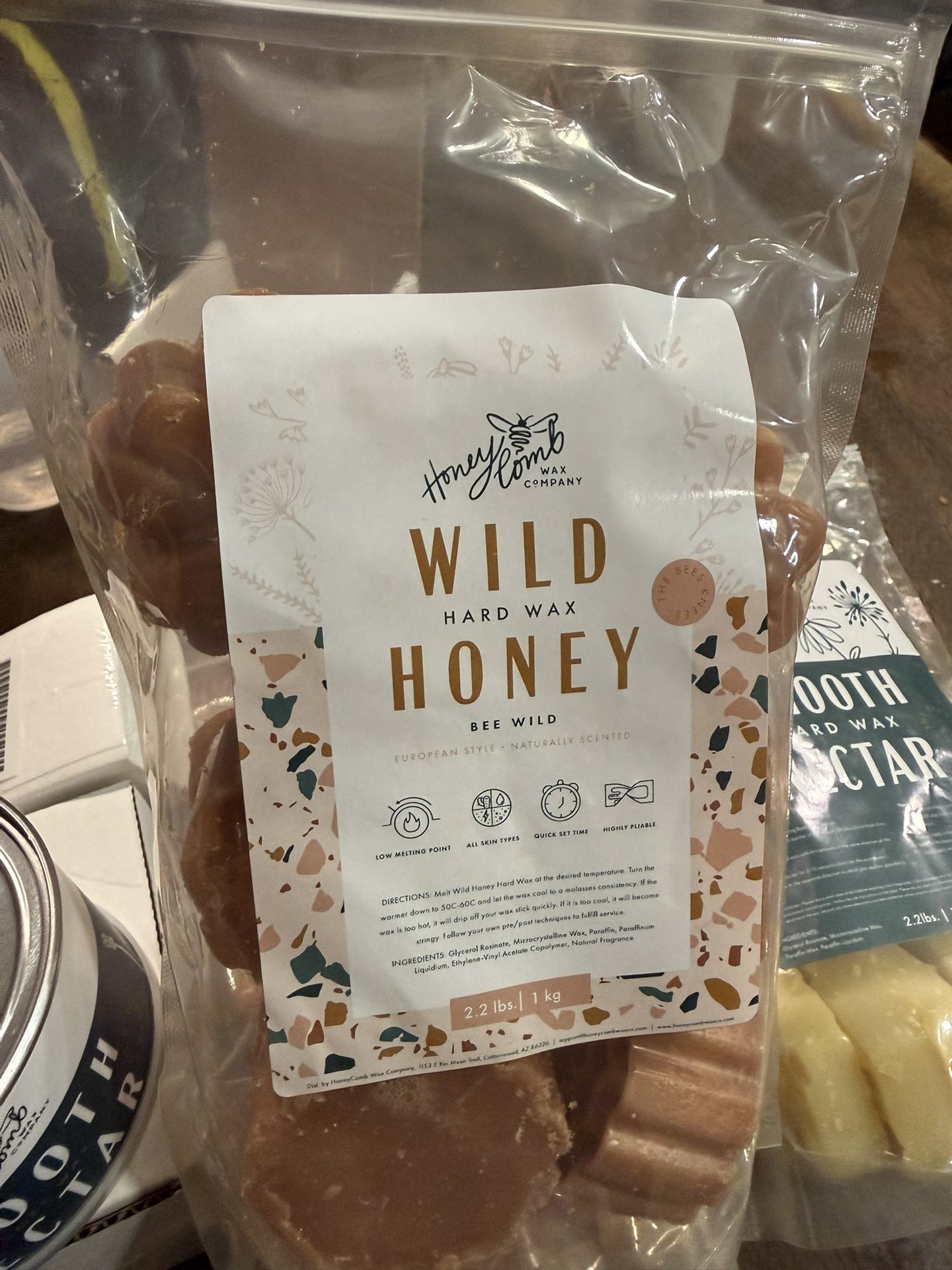 Wild Honey Professional Hard Wax 2.2lb $35 per bag (New/ Still Sealed) 2 bags available