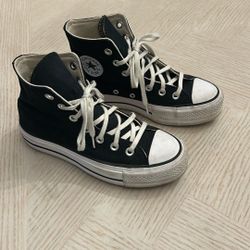 Converse Chuck Taylor All Star Platform Black Canvas Women’s Size 5.5