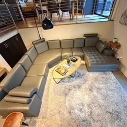 Custom Italian Leather Couch  