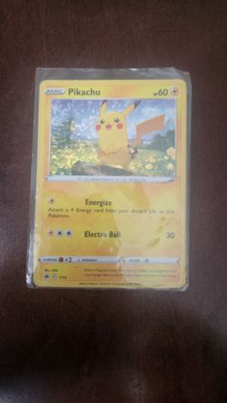 Pikachu holographic trading card