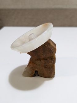 VINTAGE CALCITE HEALING Stone - Siesta Sleeping Man w/Sombrero  Figurine 