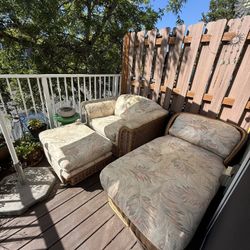 Solid Bassett Wicker Set with Cover