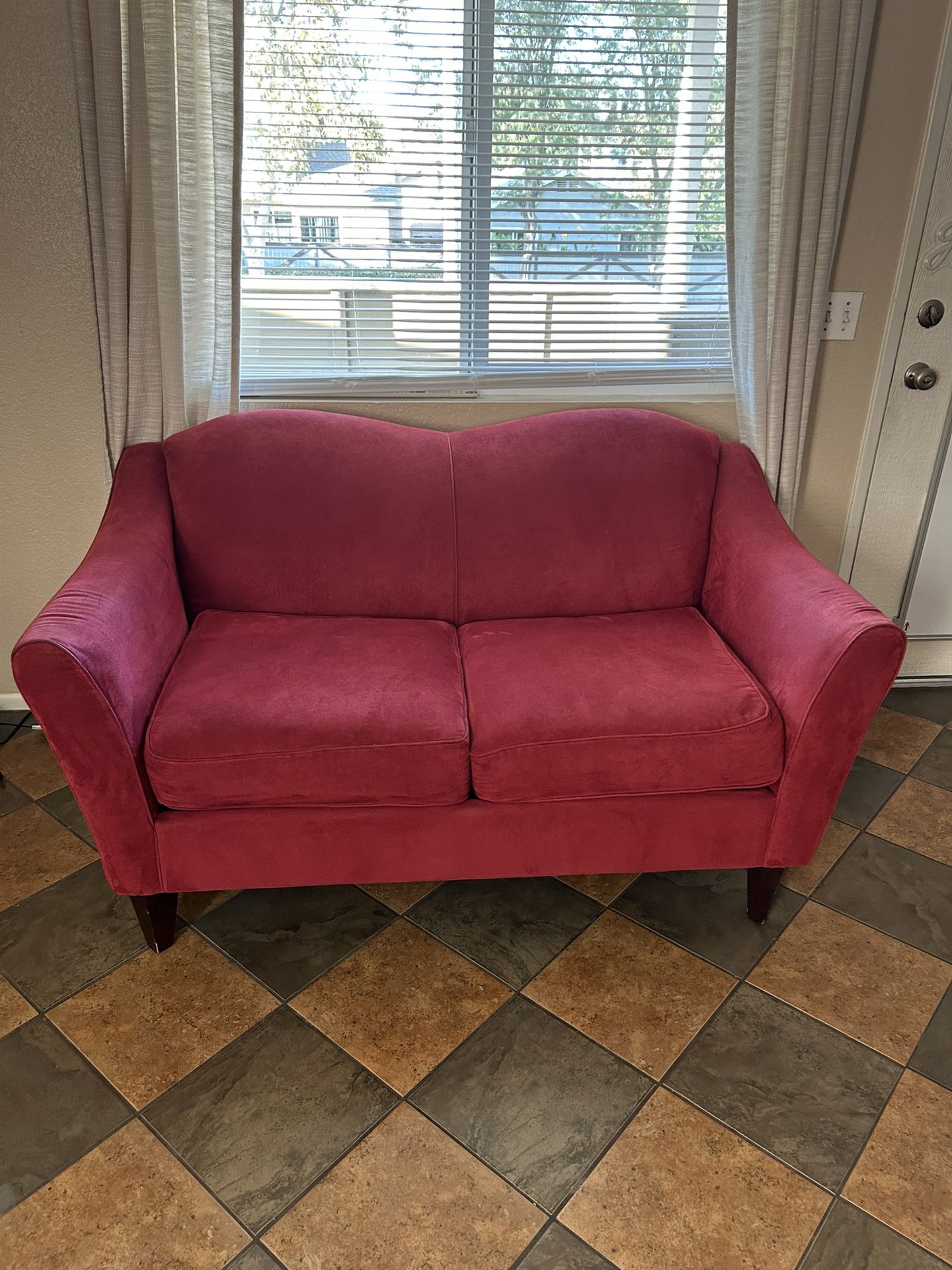 Red Lazy boy Loveseat Sofa Couch 