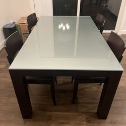 Crate and Barrel table and chairs