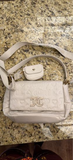 Juicy Couture Quilted logo & heart crossbody bag with coin purse shoulder bag