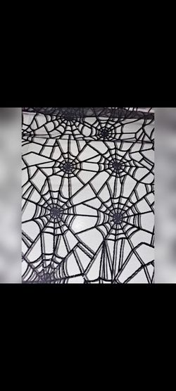 Halloween Fabric Gothic Spider Web