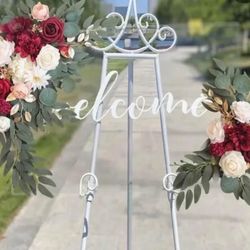2pcs, Red Wedding Welcome Flowers, Small Arch Flowers, Artificial Flowers, Wedding Decoration Recept