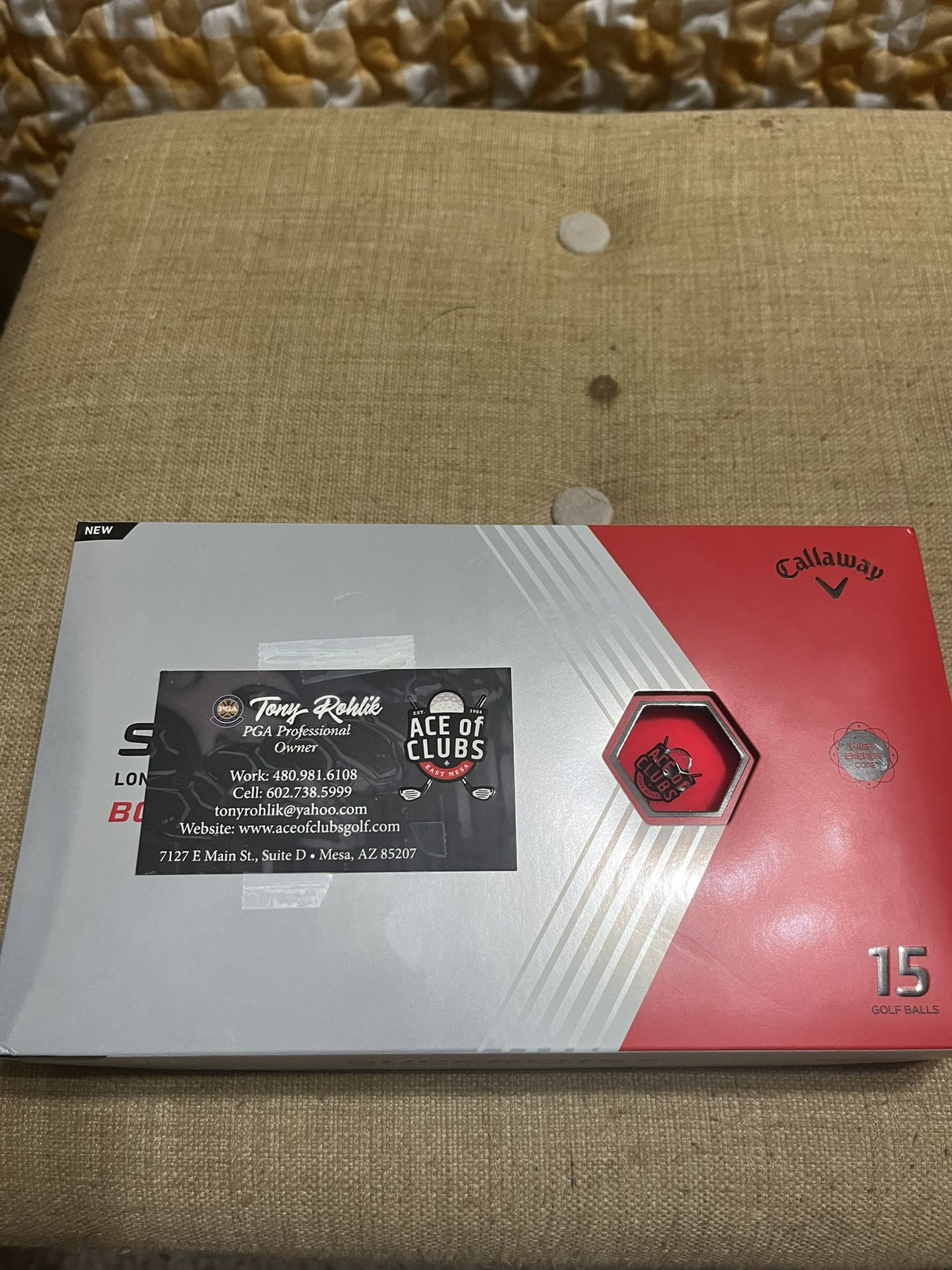 Ace Of Clubs Branded Red Callaway Golf Balls