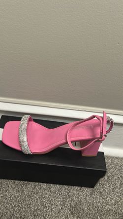 Pink rhinestone heels