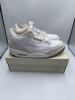 Air Jordan 3 Retro Pure White Size 11.5 Clean Rare No Box