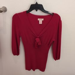 Red Top With Tie Bow