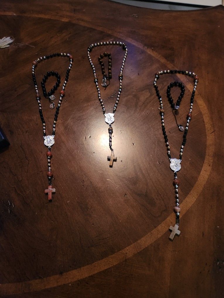 $50 Natural Stone Rosary & Bracelet