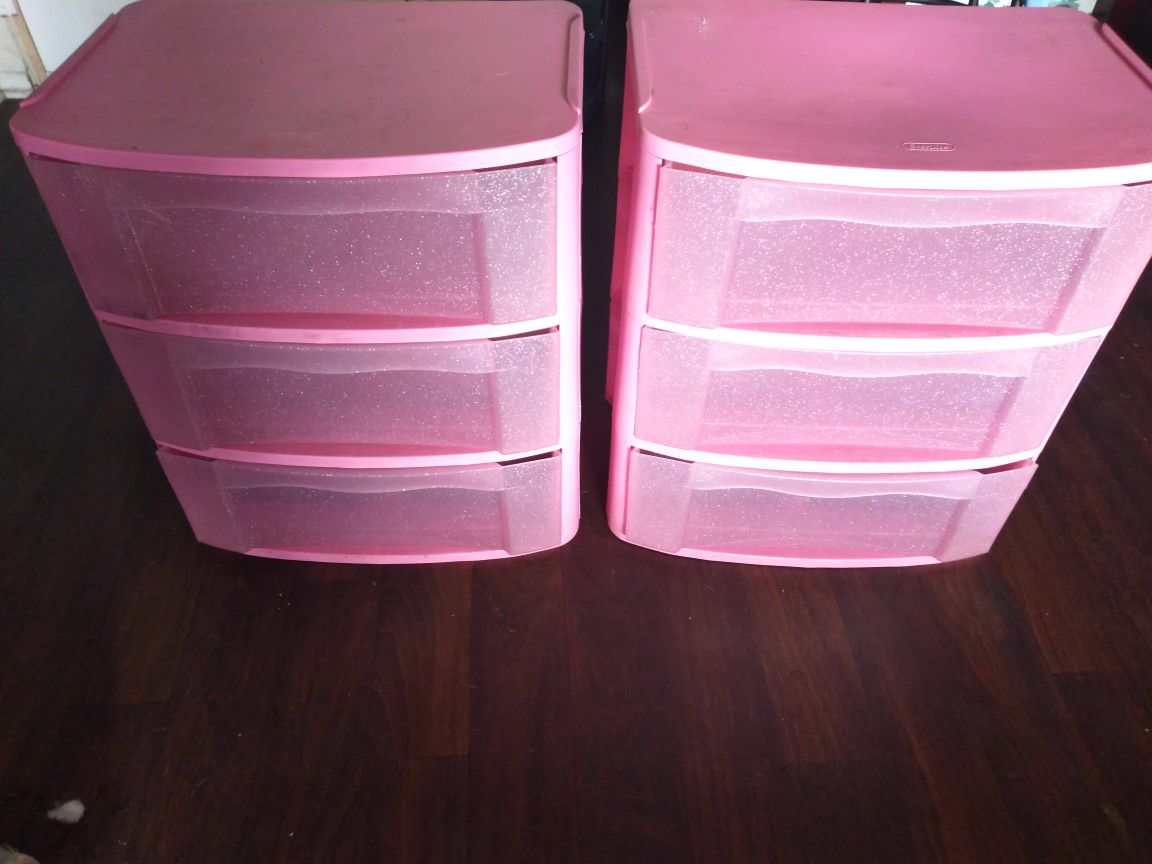 Pink Sterilite Storage Containers