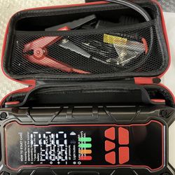 Battery Jumper Starter Portable, 5000A Jump Starter with Air Compressor(7.0L Gas/ 6.0L Diesel) with 160PSI Tire Inflator, 12V Jumper Box Car Battery J