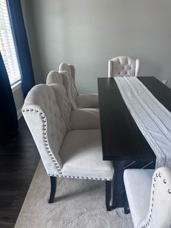 8 chairs and table