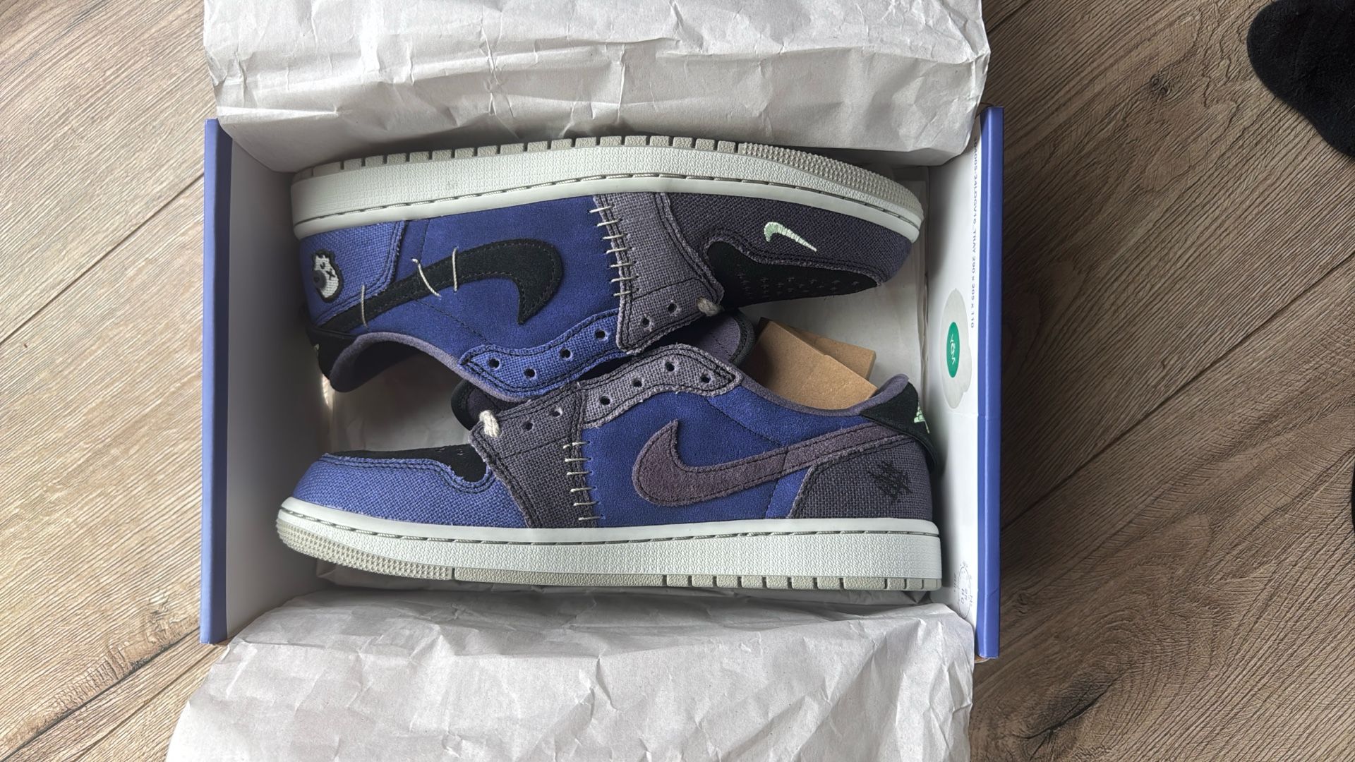 NEW Jordan 1 Low Zion Voodoo Alternate Size 8 *missing gray laces*