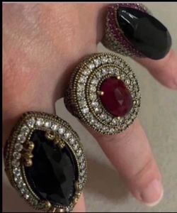 Vintage lab created stones sterling silver cocktail rings full details in photo gallery pick up in Gaithersburg md20877