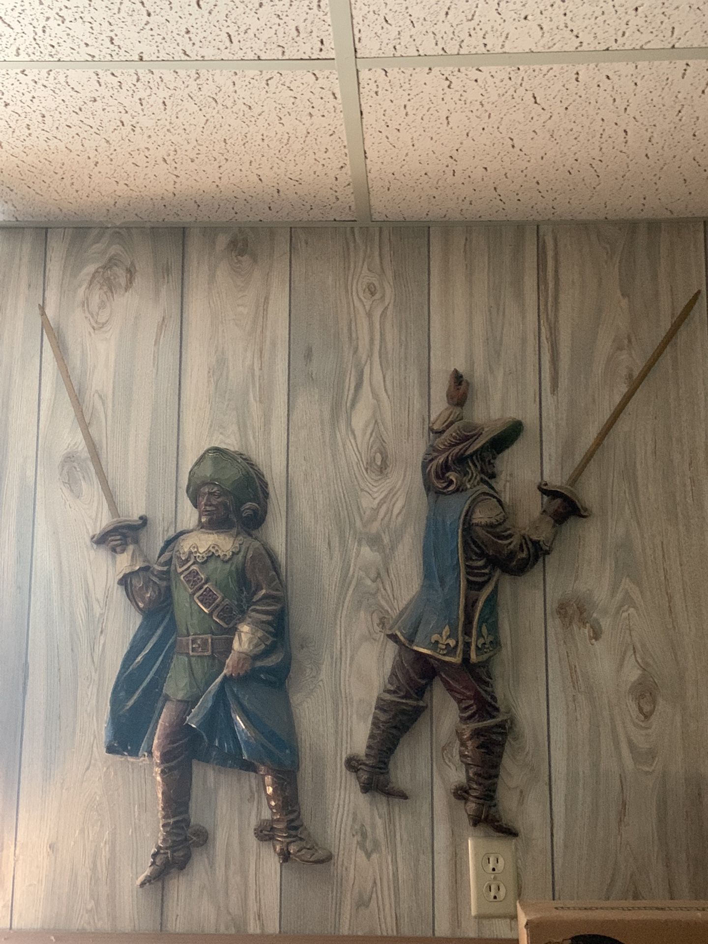 Wall Art…home Decor.. Two Vintage 70s Large Swordsman Or Pirates  (will Sell Separately)
