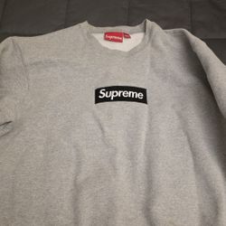 supreme crewneck size s gray