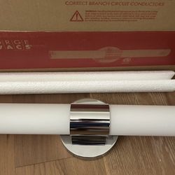 George Kovaks Chrome Vanity Light - new never used! 