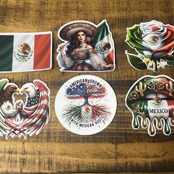 Mexico Themed Stickers- 3”x3” Waterproof & Laminated 