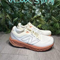 New Balance Fresh Foam X 860v14 Shoes Womens Sz 10.5 White Angora Peach Running