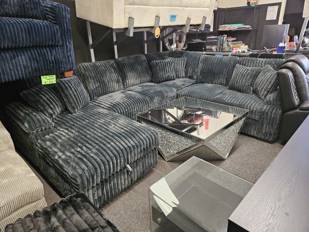 Brand New Sectional W/ Pull Out Bed & Stirage Chaise $1499