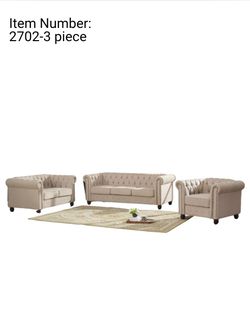 3-Piece Chesterfield Sofa Set