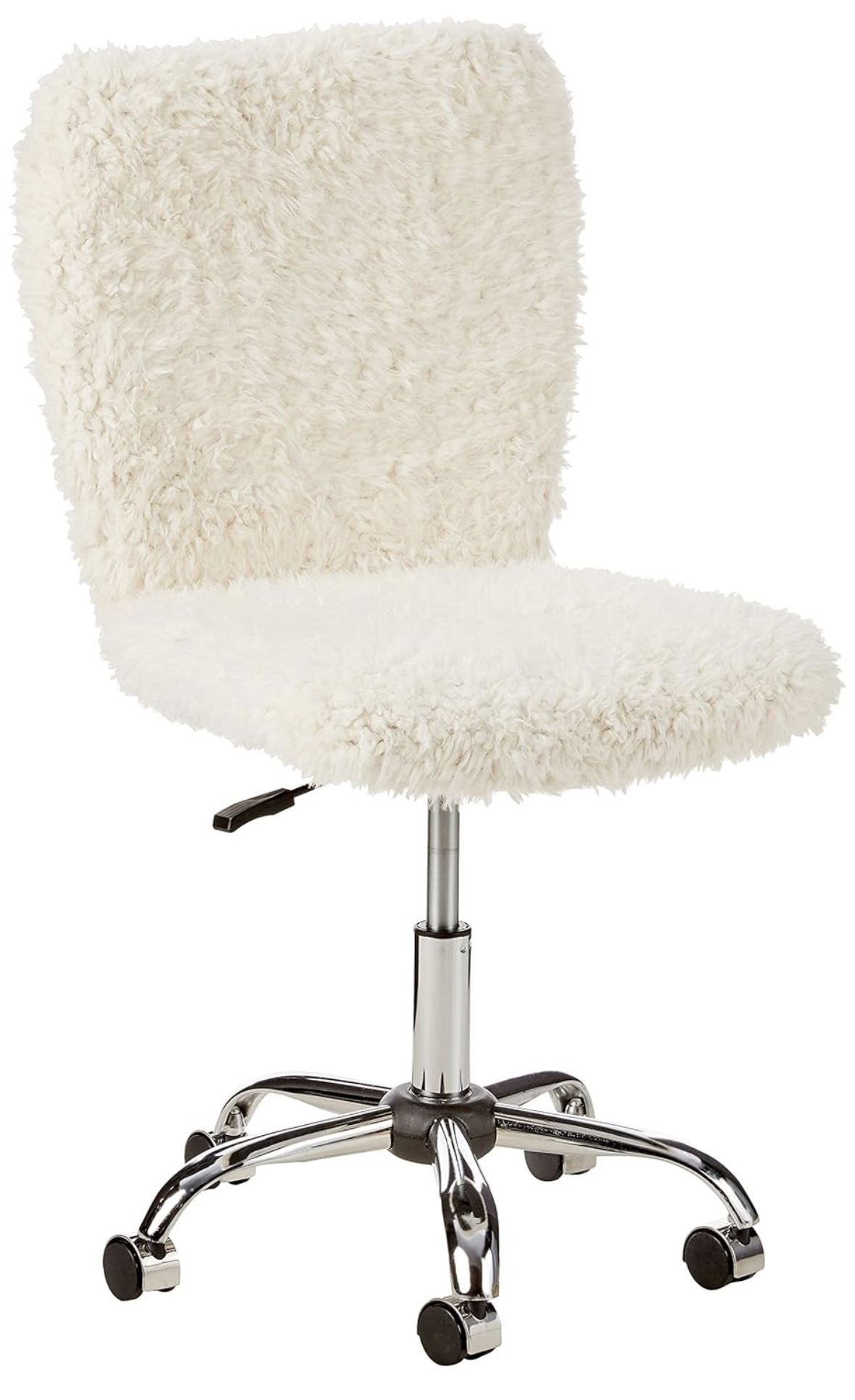 Urban Lifestyle Mongolian Faux Fur Rolling Task Chair, Adjustable 