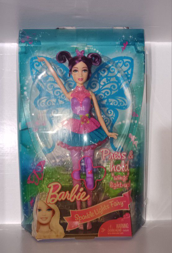 2009 Mattel Barbie Sparkle Lights Fairy Collectible Play Doll NEW IN BOX