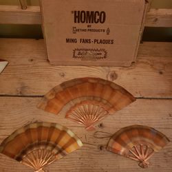 Vintage Solid Copper Fan Set