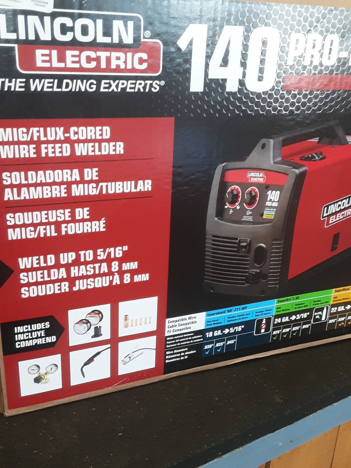 LINCOLN ELECTRIC PRO-MIG 140 FLUX CORED WELDER