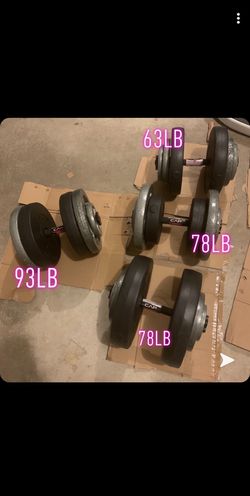 High Weight Adjustable Dumbbells (Built with Standard Iron & Vinyl Plates) Up to 103lb each! Pricing and Details in Description!