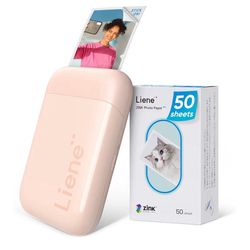  2x3 Photo Printer, Mini Portable Picture Printer 100 Sticky Paper (50 Mono Paper & 50 Zink Paper), Bluetooth 5.0, Compatible w/iOS & Android, Small P