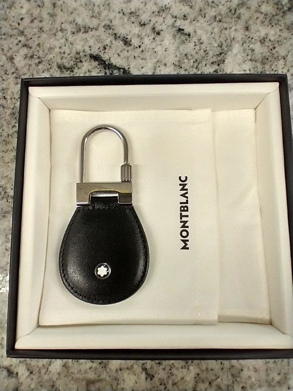 Montblanc Black Leather Key Fob