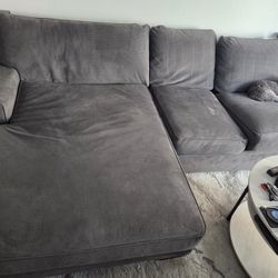 Michael Nicholas Designs - Troy Sectional Couch With Oversized Chaise