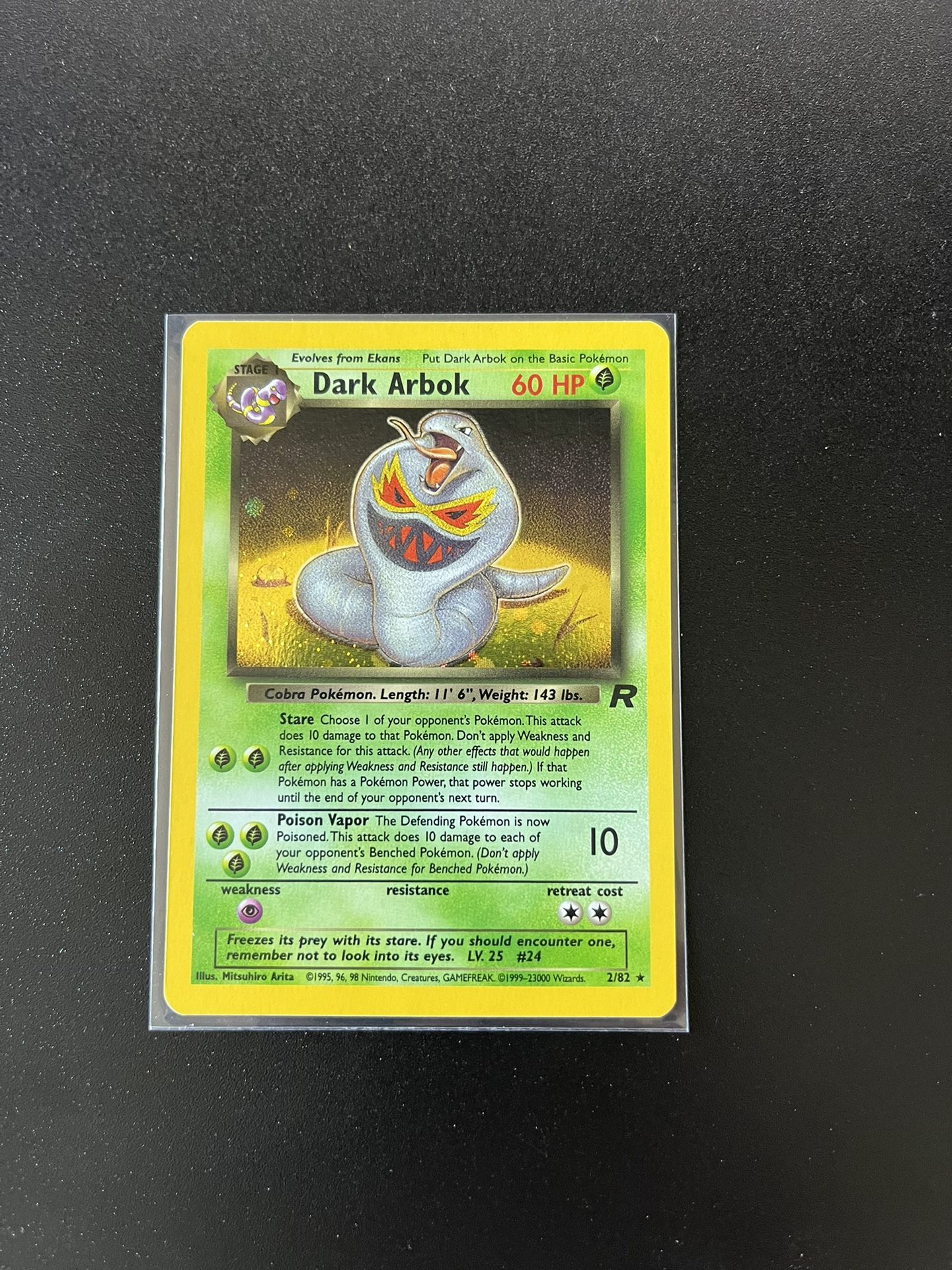 Dark Arbok - Holographic Team Rocket Pokemon Card 