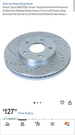 Power Stop AR8750XL Power Stop Extreme Performance Drilled And Slotted Brake Rotors Front Left Power