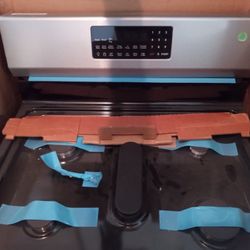 New high end stainless gas range, delivery available!