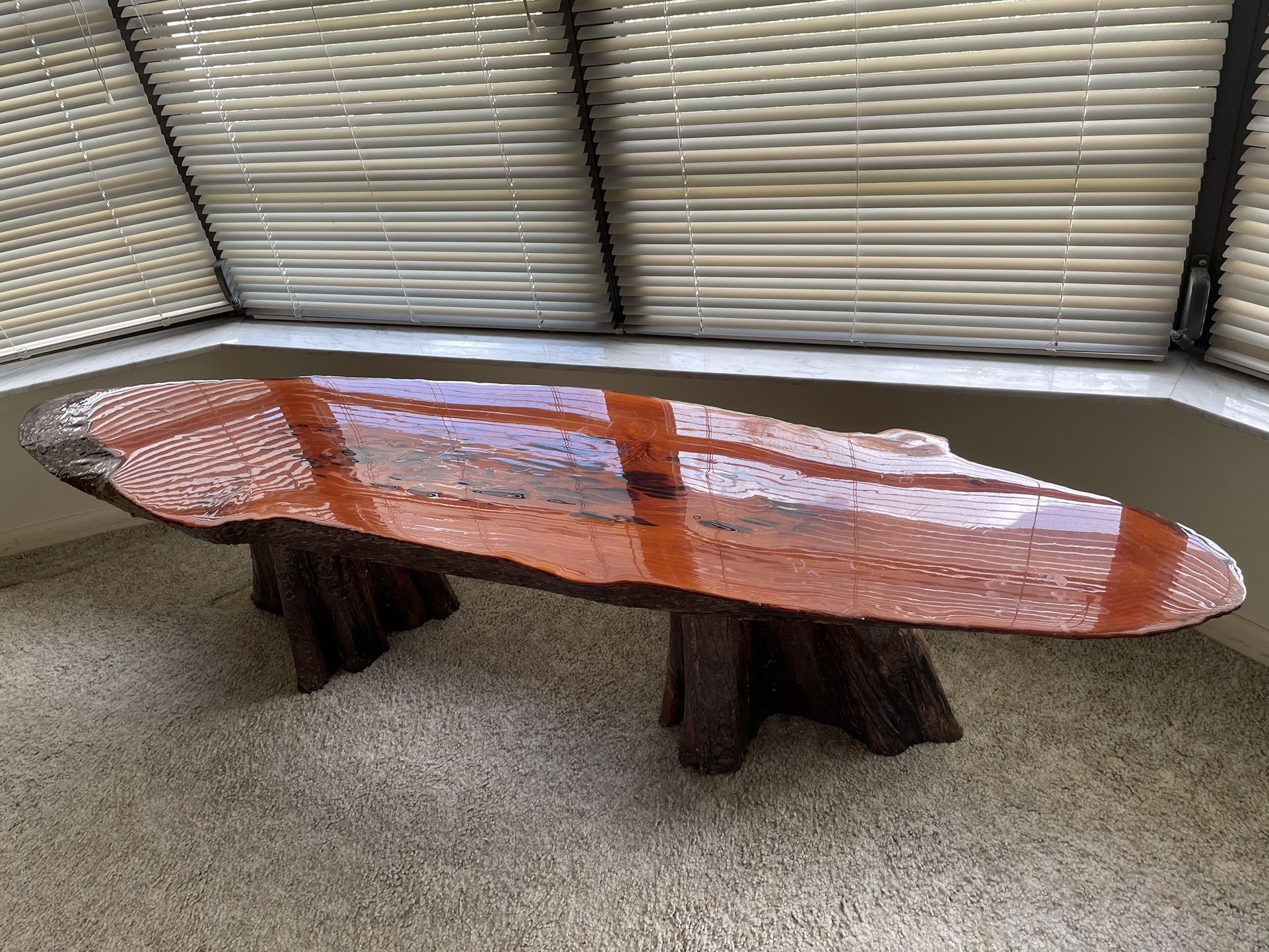 Natural Wood Bar Top or Cocktail Table or Bench