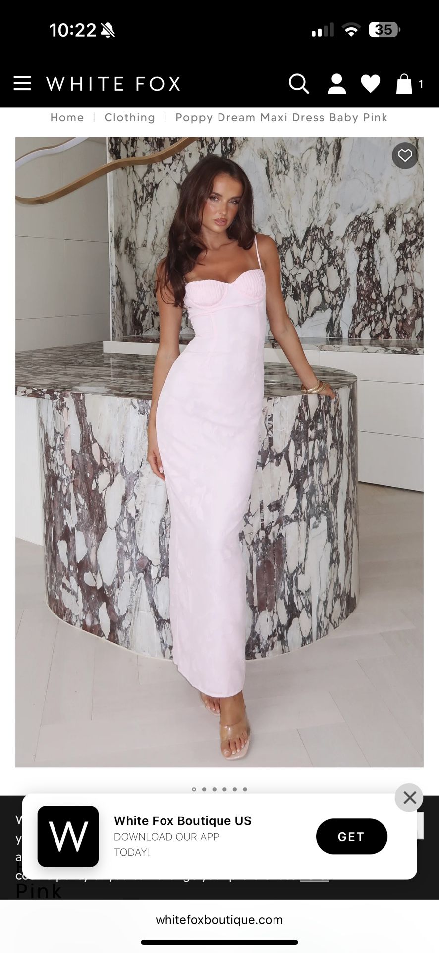 Poppy Dream Maxi Dress (Baby Pink)
