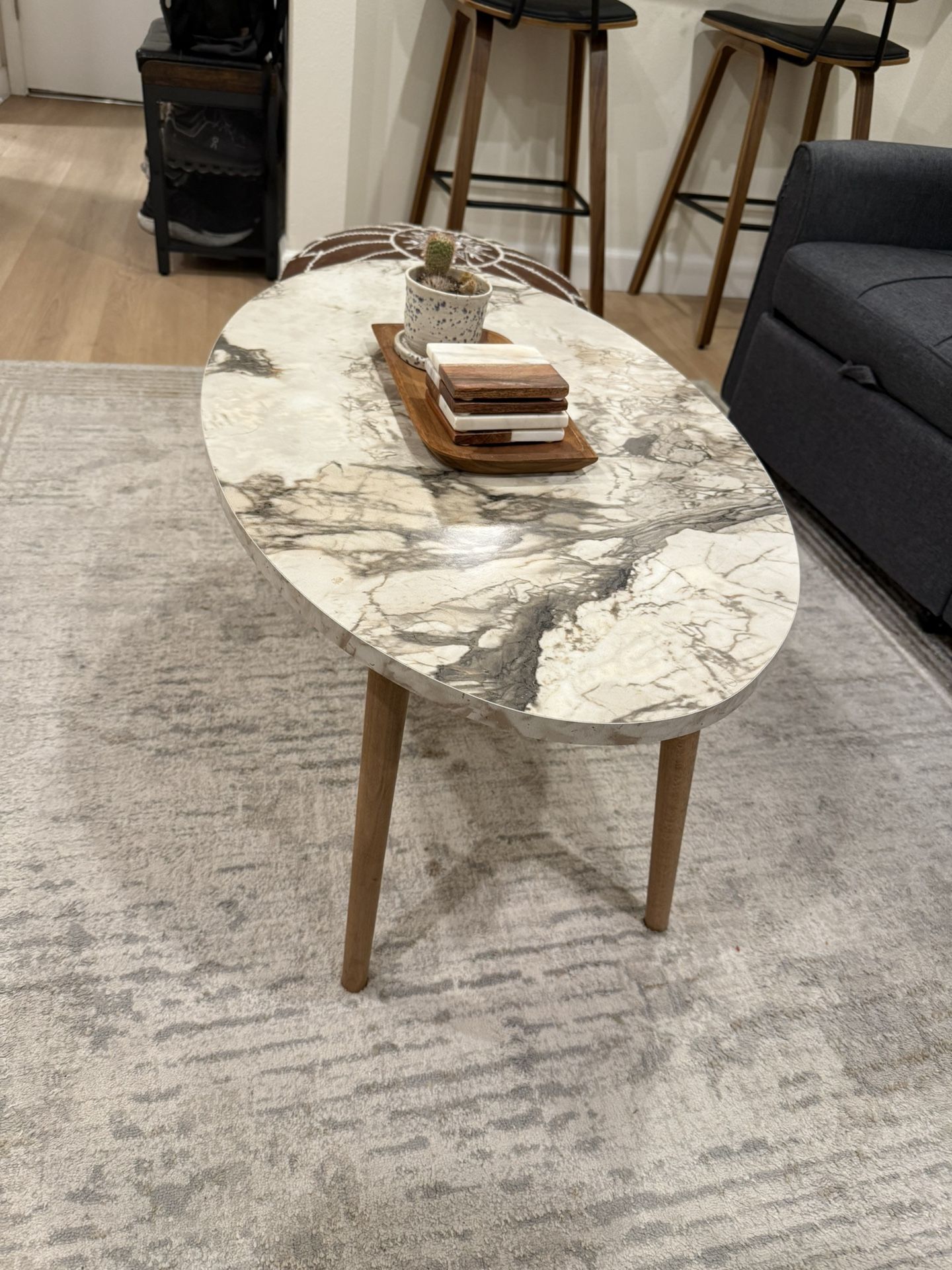 Faux Marble Coffee Table
