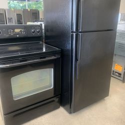 LG 2 PC.set 30” Top Freezer Fridge And Electric Stove Working Perfectly 4 Months Warranty 