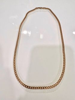 🎁 14KT Yellow Gold 36.5 Gram Cuban Link Necklace 21.5/8”