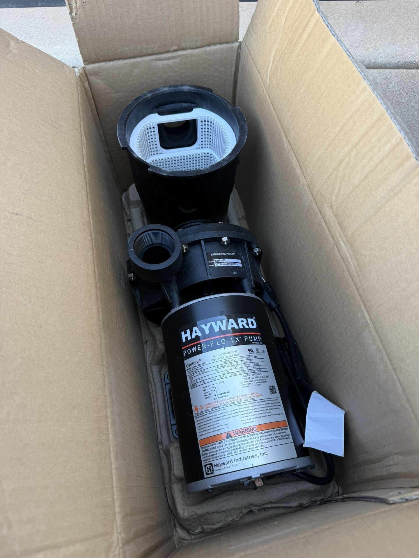 New Hayward Pool Pump